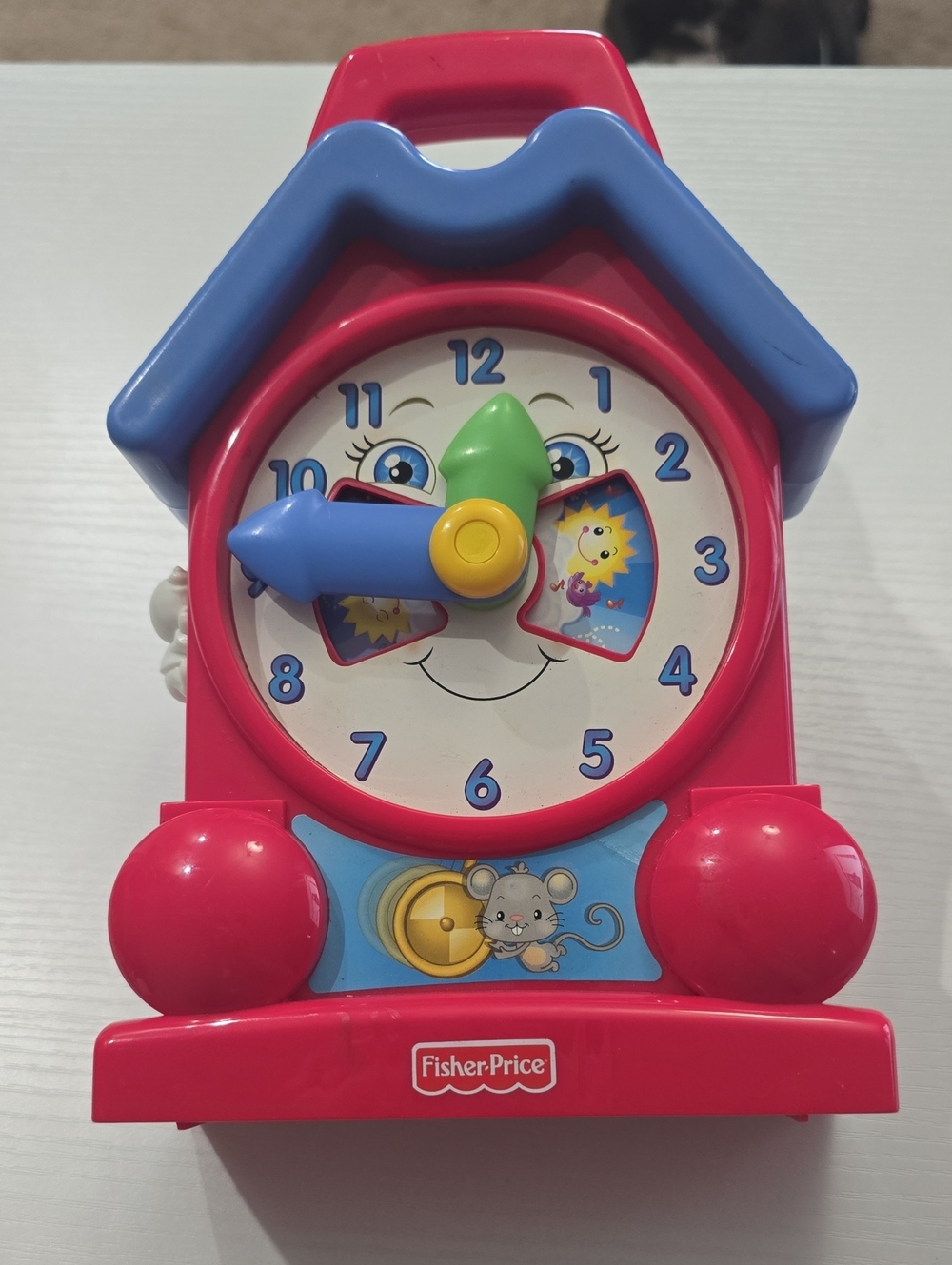 1994 Fisher-Price Hickory Dickory Dock Clock Toy. Does Not Have Sounds. Used.